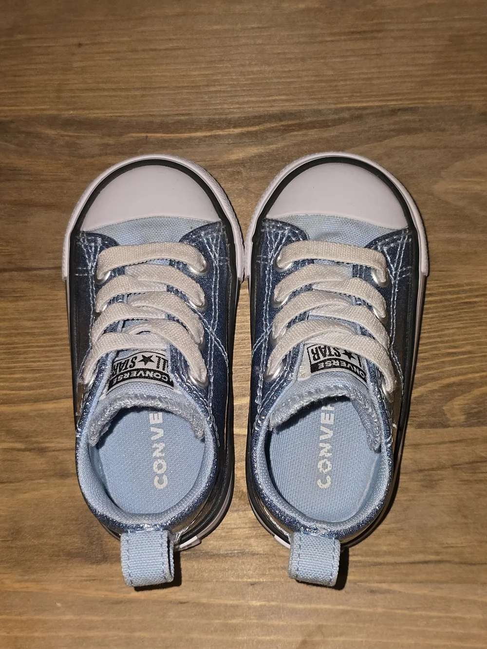 Converse Chuck Taylor All Star Madison Blue Glitter Easy-On Infant Size 5